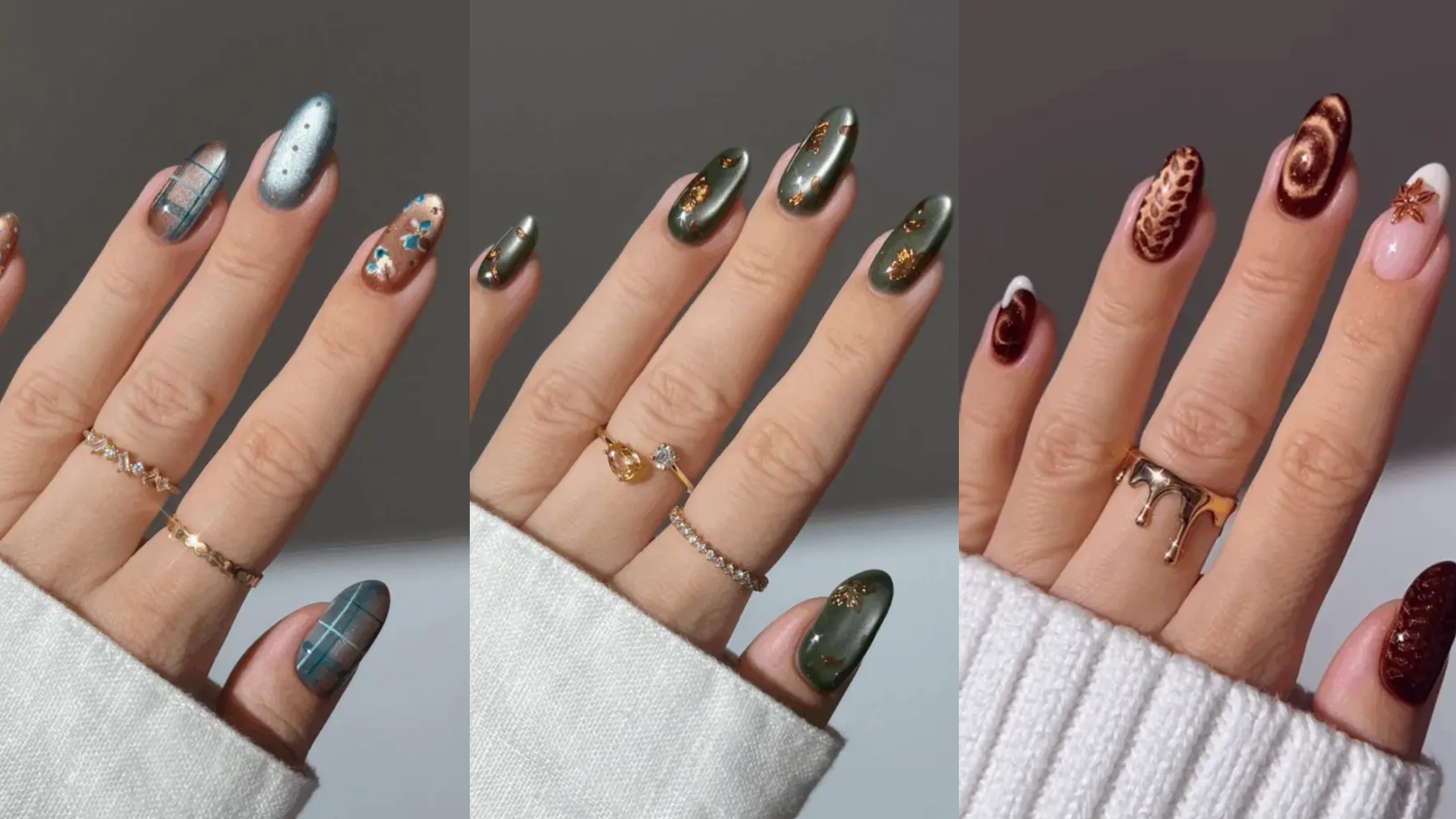 17 fall cat eye nails
