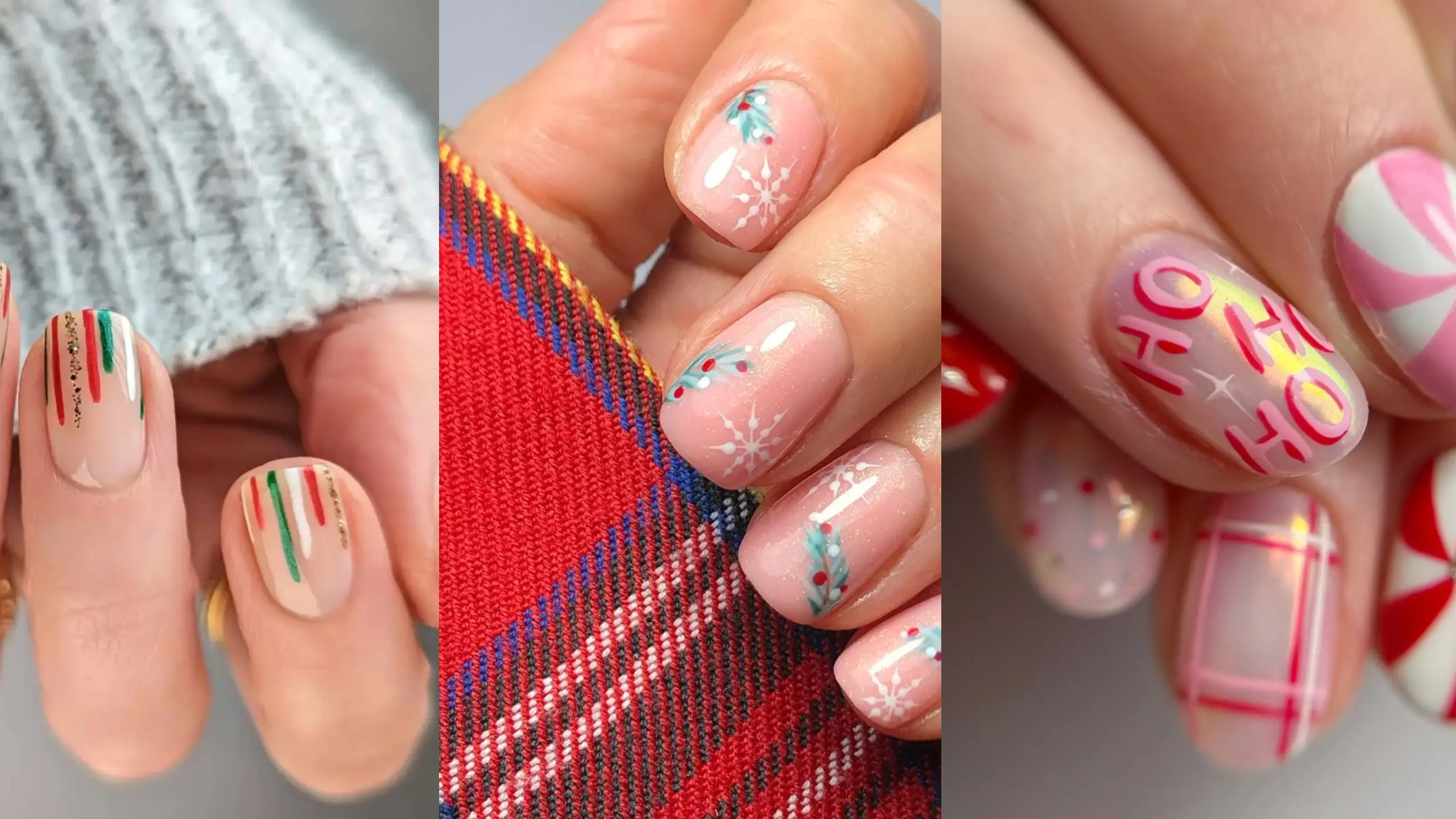 21 elegant christmas nails for short nails that look chic