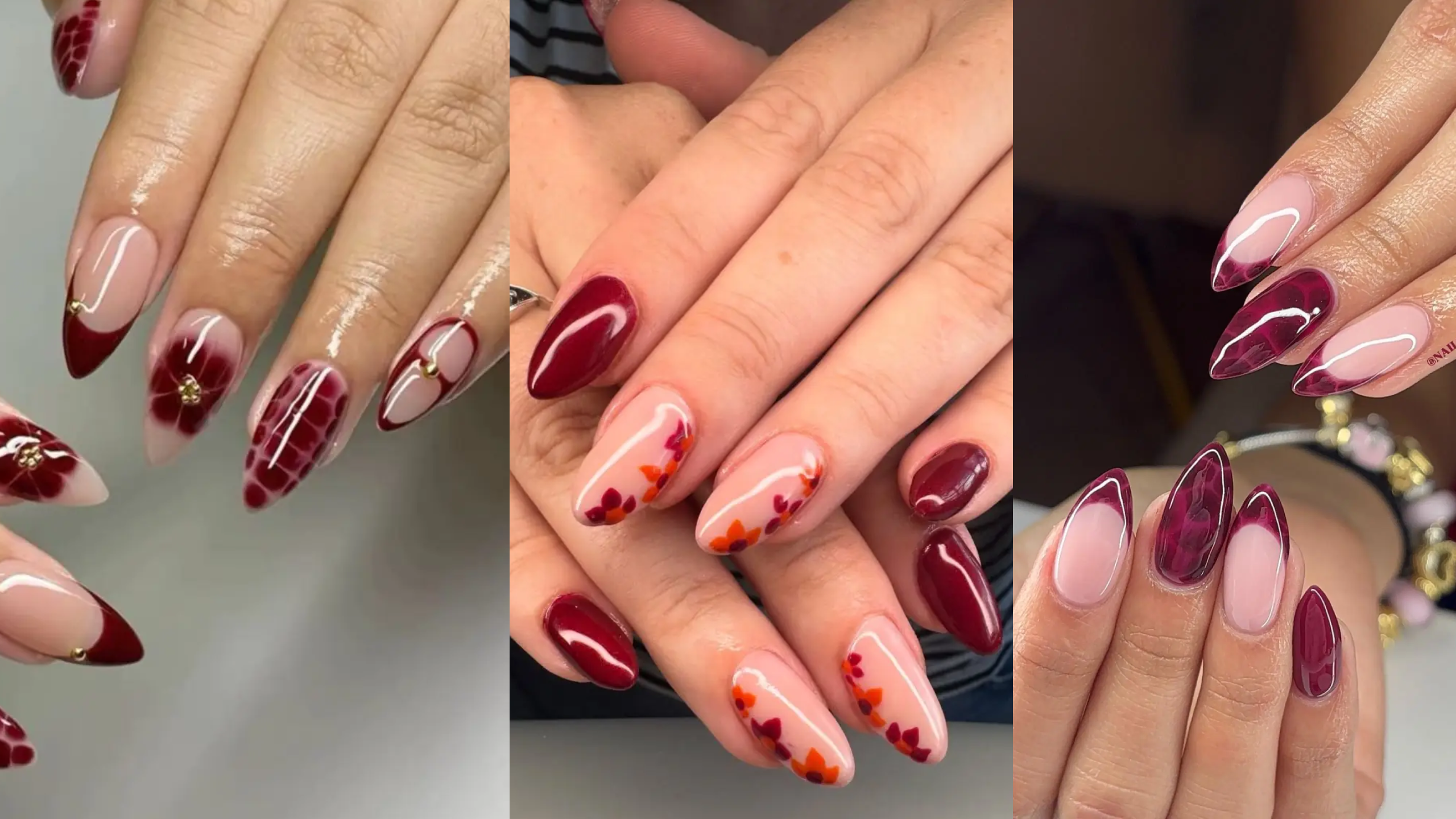 21 red fall nail designs that bring instant autumn vibes