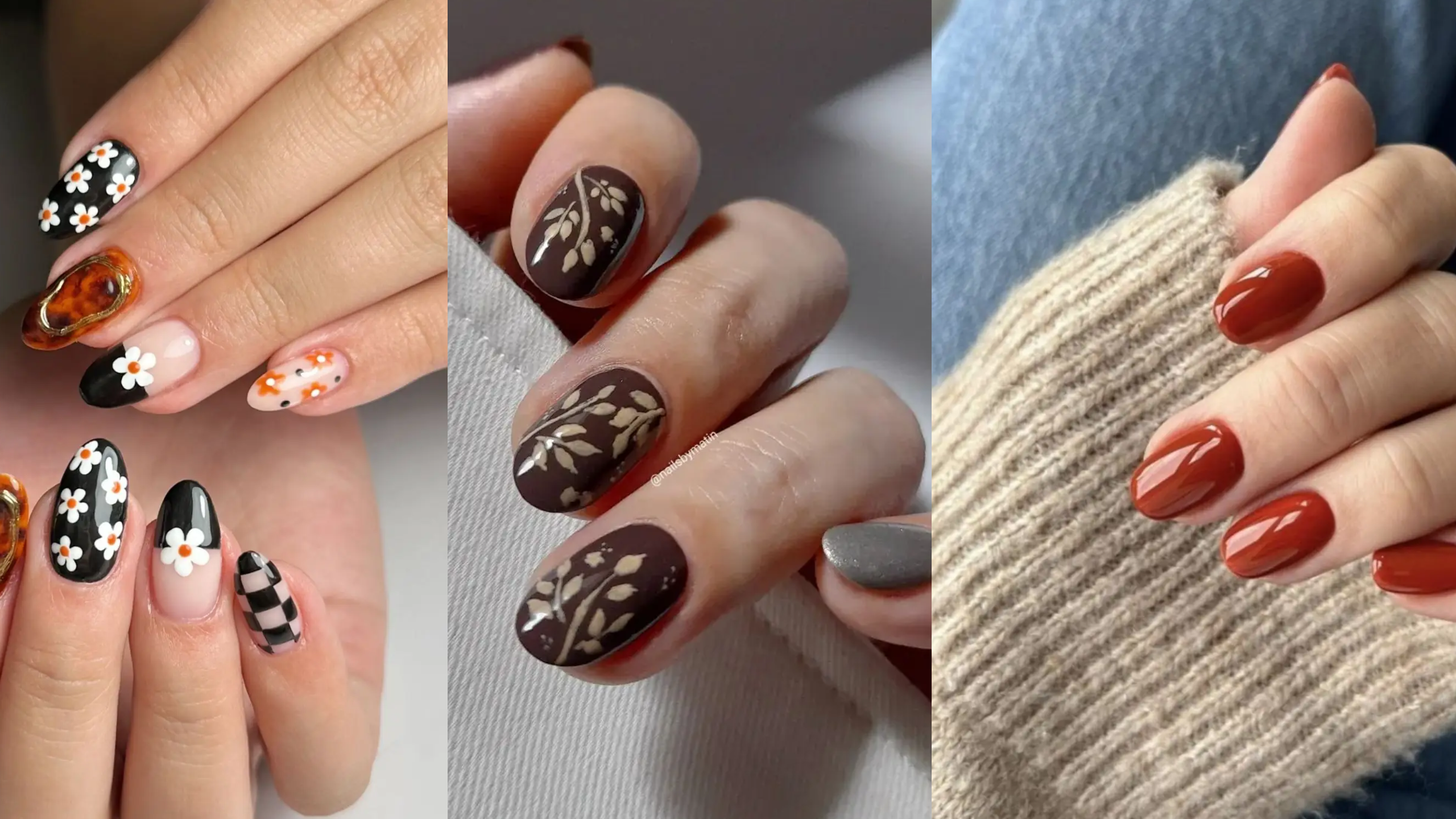 23 cutest fall nail designs for short nails