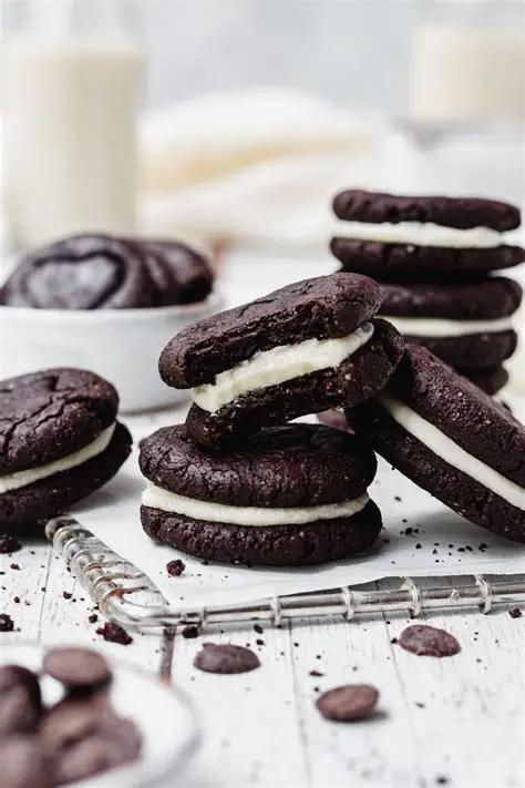 homemade vegan oreo cookies