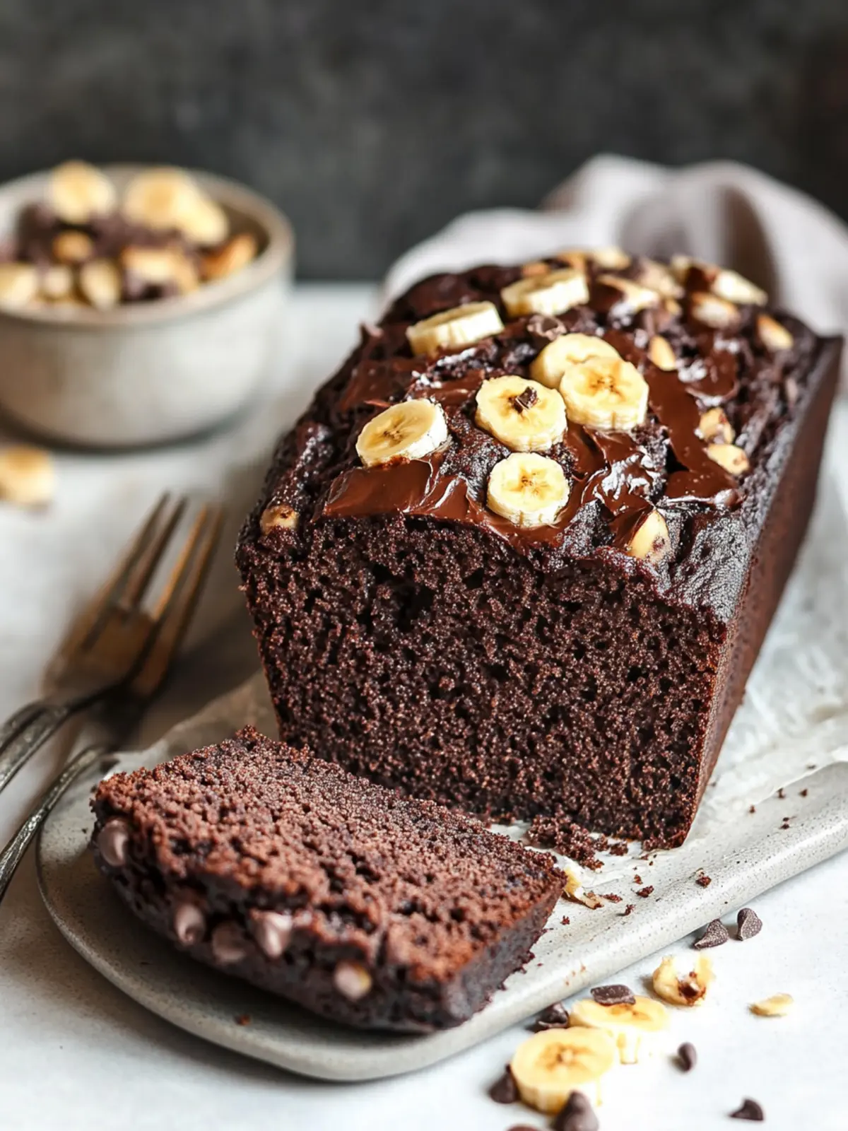 vegan chocolate banana bread