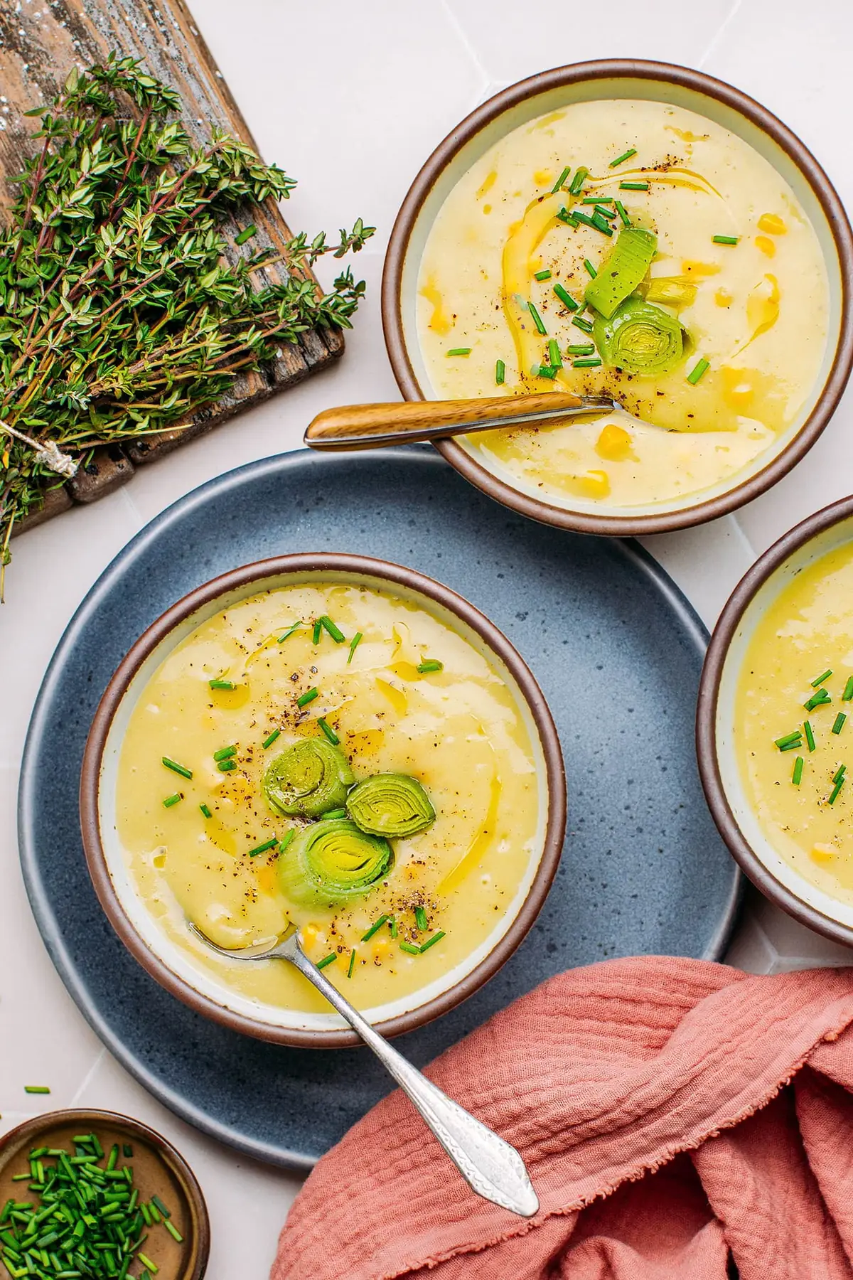vegan potato leek soup